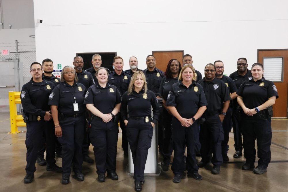 Cargo containers at an international port
